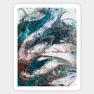 Under the sea acrylic pouring Sticker